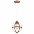 Brilliantbulb 1 Light Mini Pendant, Washed Copper BR2690091